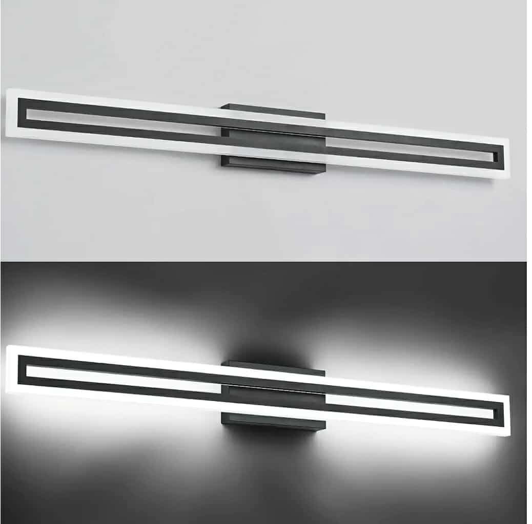 40" Light Fixtures Over Mirror Bathroom Vanity Light Fixtures Black Modern Light Fixture 6000K - Image 5