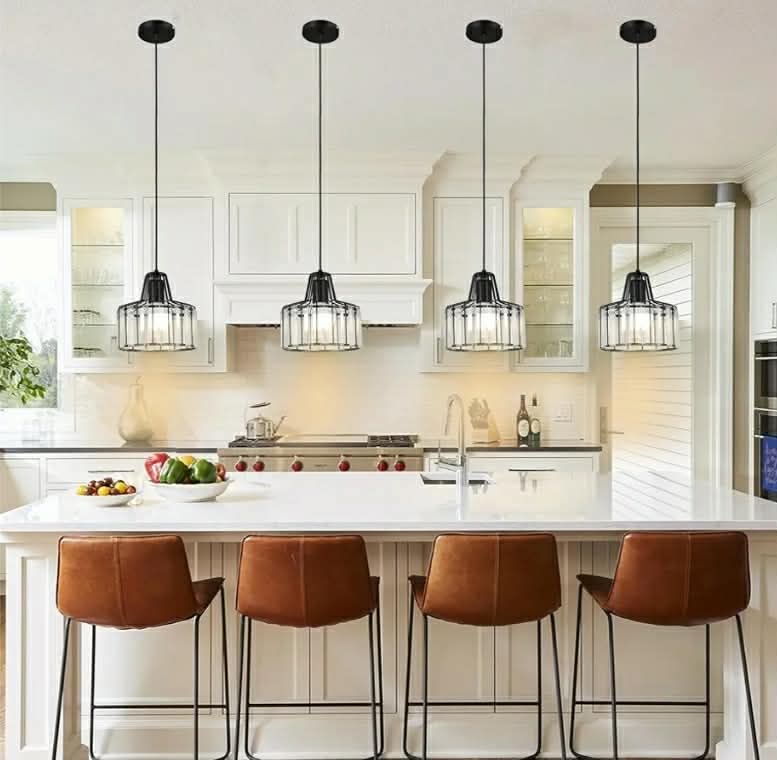 2pk Battery Operated Pendant Lights,Rechargeable Pendant Light with Remote, Crystal Pendant Light Fixtures - Image 4