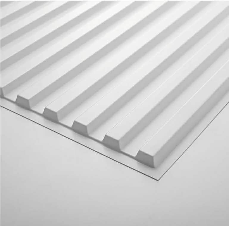 12-Pack Slat Design 3D Wall Panels for Interior Wall Decor, 2x4 FT PVC Decorative Drop Ceiling Tiles - White - Image 10