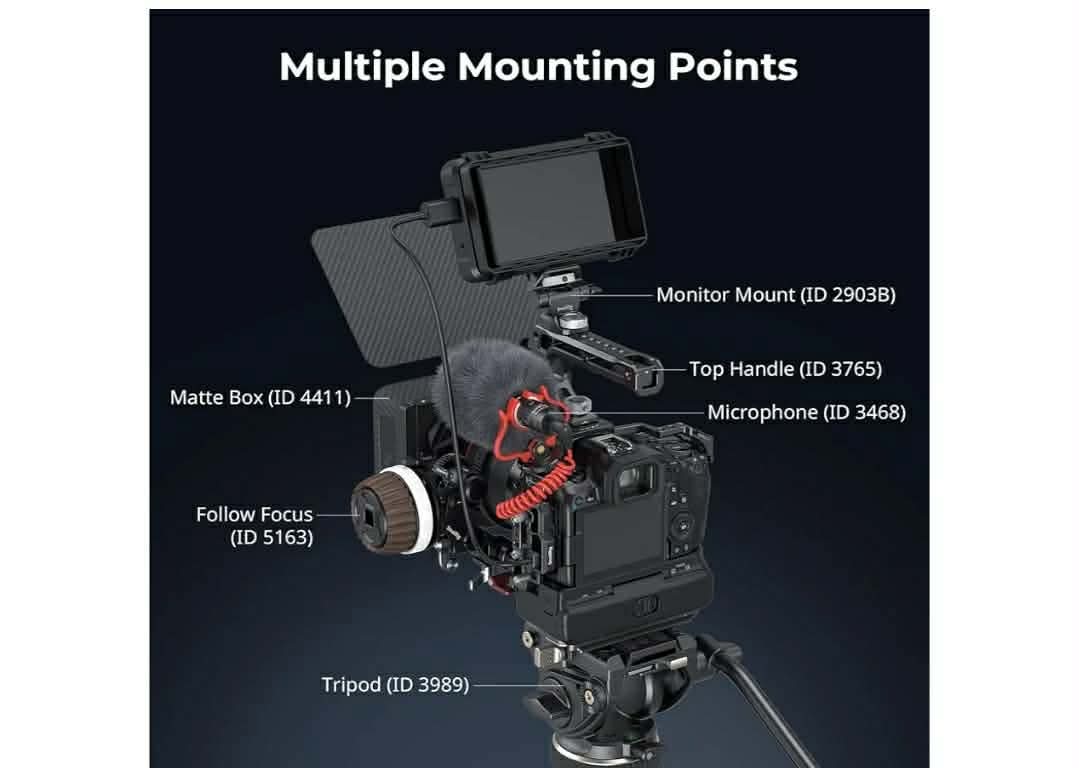 SMALLRIG R5 Mark II Cage for Canon R5 Mark II with Cooling Fan CF-R20EP - Image 4
