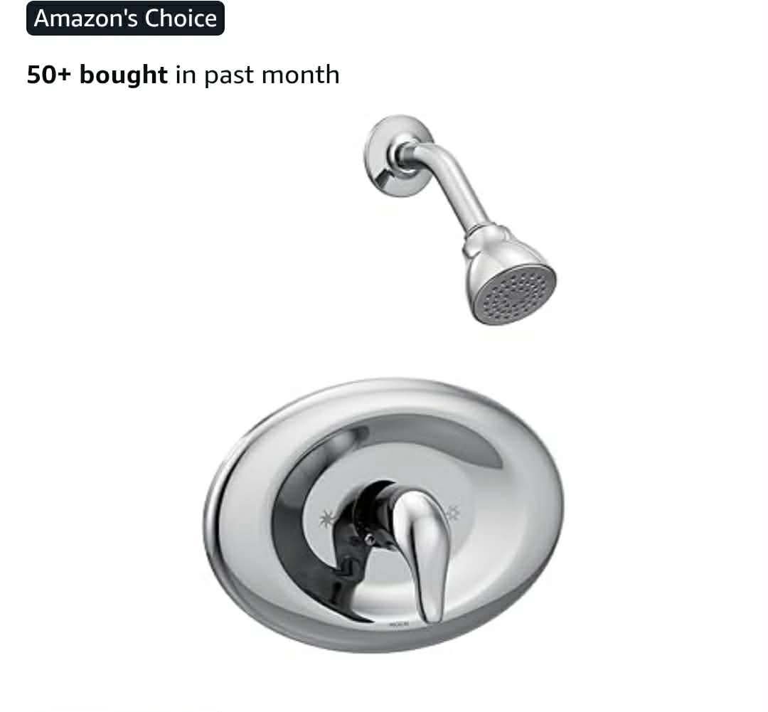 Moen TL2369EP Chateau Single-Handle Posi-Temp Eco-Performance Tub and Shower Trim Kit, Valve Required, Chrome, Showerhead, Lever Handle - Image 14
