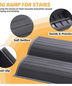 Alternative view of 2-Step Modular Dog Ramp - Portable Non-Slip Stairs for Small Dogs with High Support, 9.5" D Lightweight Plastic Pet Steps