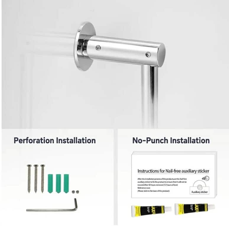 Shower Slide Bar Adjustable Handheld Shower Head Holder Wall Mount - 15inch - Image 9