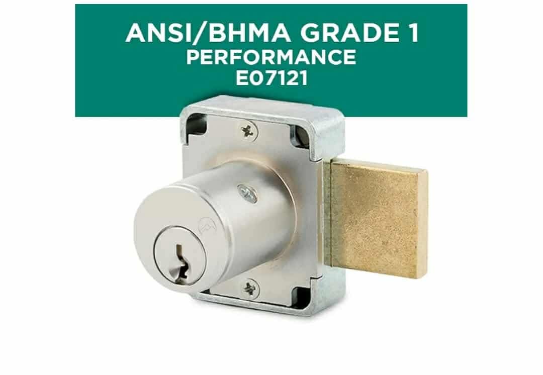 Deadbolt Lock | 7/8” Chrome Key US26D | NATL KA915 Easily Rekeyable Cabinet Door Lock, Keyed Alike | Grade 1 Door Locks with Keys - Image 5