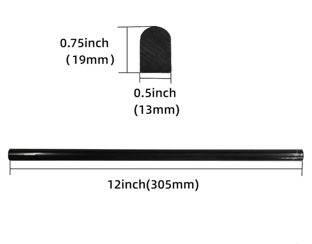 Black 15 Pack Marble Pencil Tile, 0.5"X12" Polished Marble Tile Edge Trim3 - Image 3