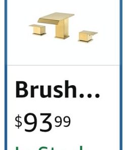 Alternative view of Roman Tub Faucet Brushed Gold Deck Mount Waterfall Bathtub Faucet 2 Handles High Flow Bath Tub Faucet Set