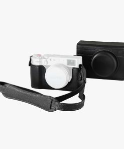 Leather Case Kit for FUJIFILM X100VI, Including Leather Half Case, Flip Cover and Shoulder Strap, Genuine Leather Material