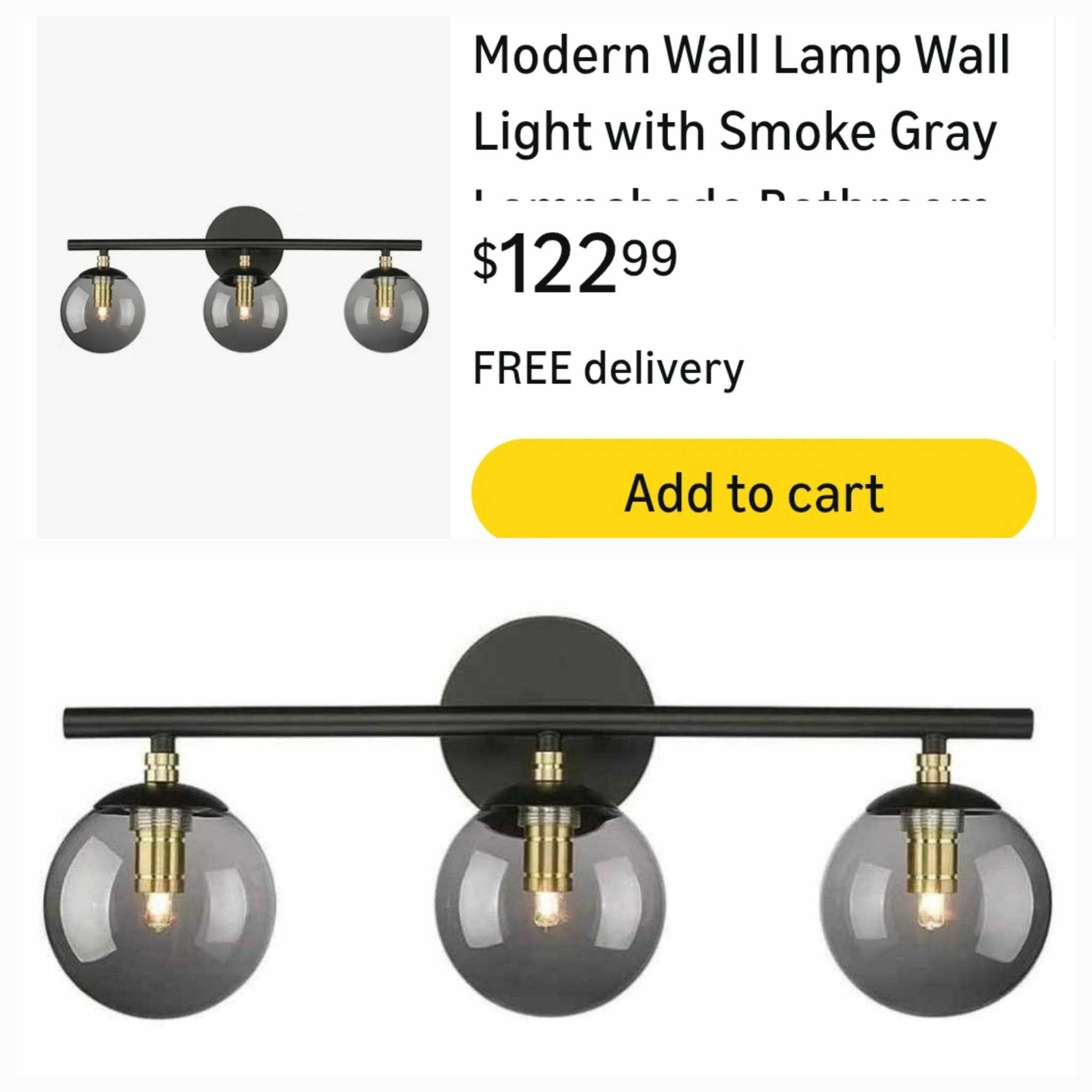 3-Light Vanity Light 21.26 Inch, Oil Rubbed Bronze Finish with Globe Glass Shade - Image 2