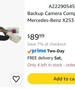 Alternative view of Rear View Backup Camera Compatible with Mercedes-Benz