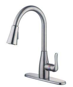 McKenna Single-Handle Pull Down Sprayer Kitchen Faucet in Stainless Steel with TurboSpray and FastMount