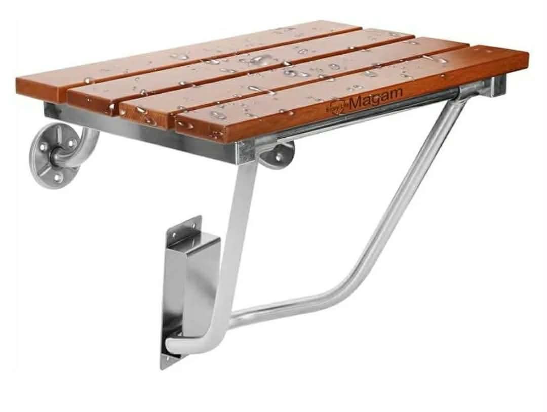 Folding Shower Seat Wall Mounted, Foldable Shower Bench for Small Spaces, 400lb Capacity, 17" - Image 10
