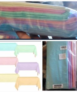 Alternative view of 12-Pack Pastel Unicorn Tablecloths: Disposable Rectangular Covers in 6 Colors, 54x108