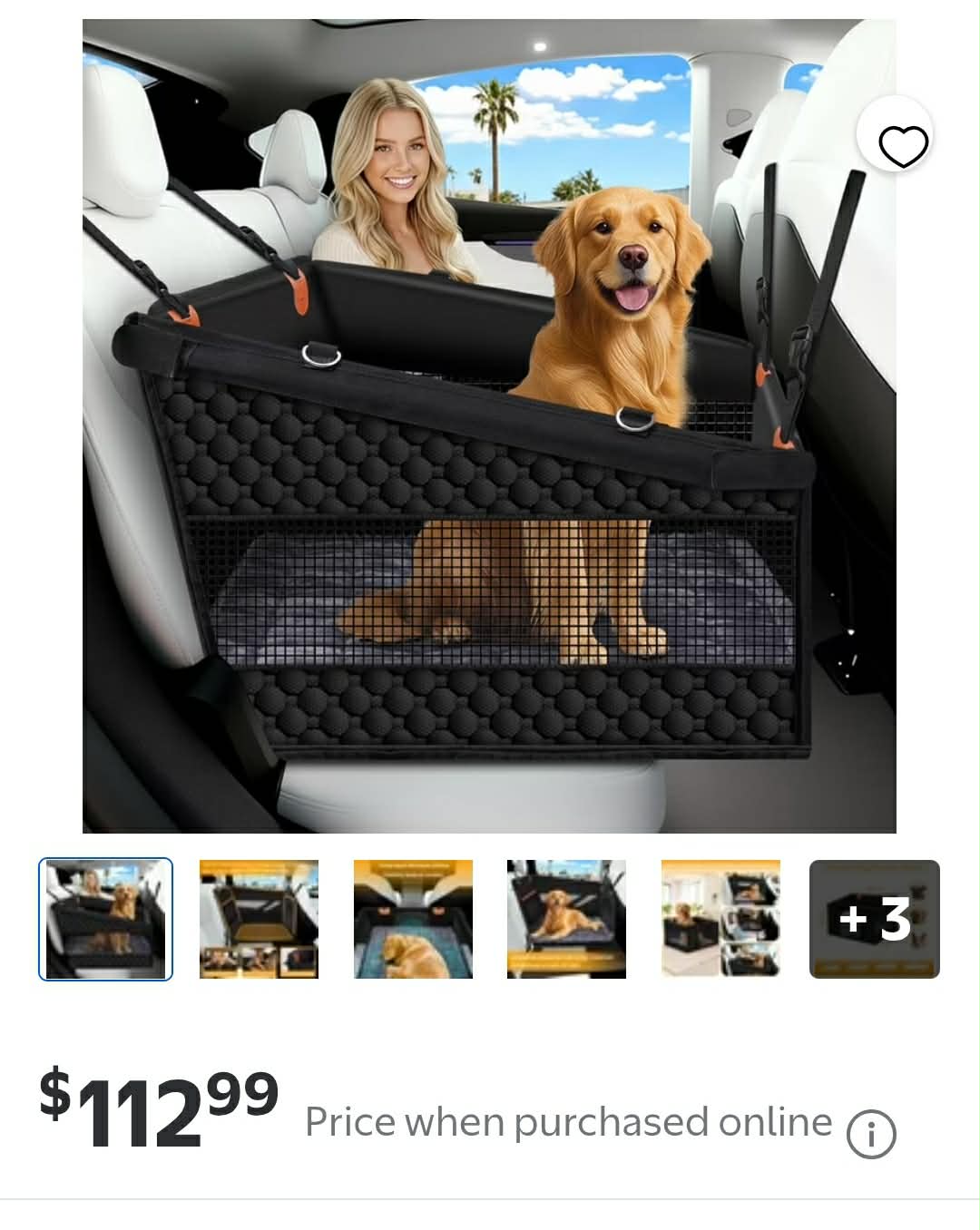 XL Large Dog Car Seat Cover with Dog Bed Mat for Back Seat Half - Image 12