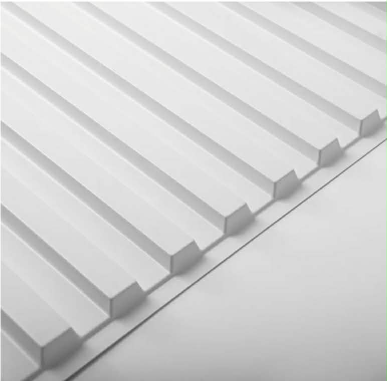 12-Pack Slat Design 3D Wall Panels for Interior Wall Decor, 2x4 FT PVC Decorative Drop Ceiling Tiles - White - Image 4