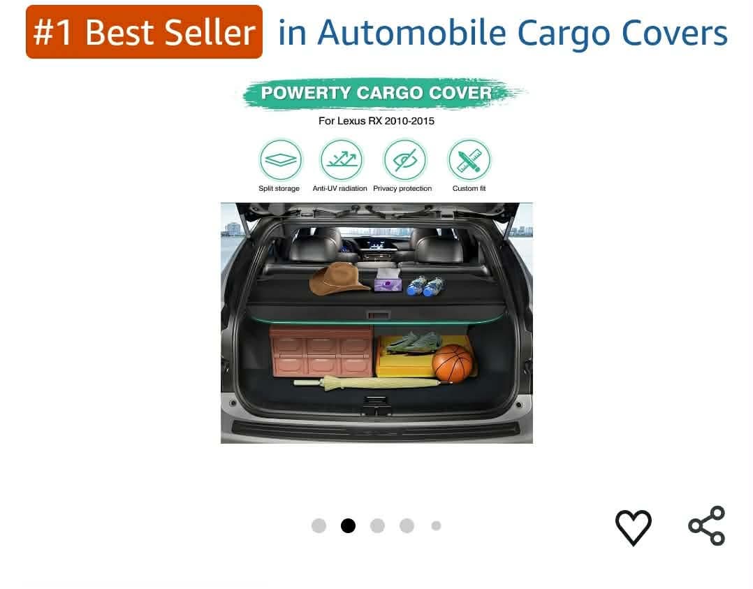Cargo Cover for 2010-2015 Lexus RX270 RX350 RX450H Accessories - Image 15