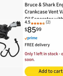 Alternative view of Engine Crankcase Vent Valve Oil Separator with Hose Tube Replacement Fit for Audi