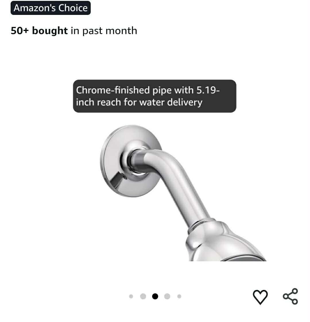 Moen TL2369EP Chateau Single-Handle Posi-Temp Eco-Performance Tub and Shower Trim Kit, Valve Required, Chrome, Showerhead, Lever Handle - Image 11