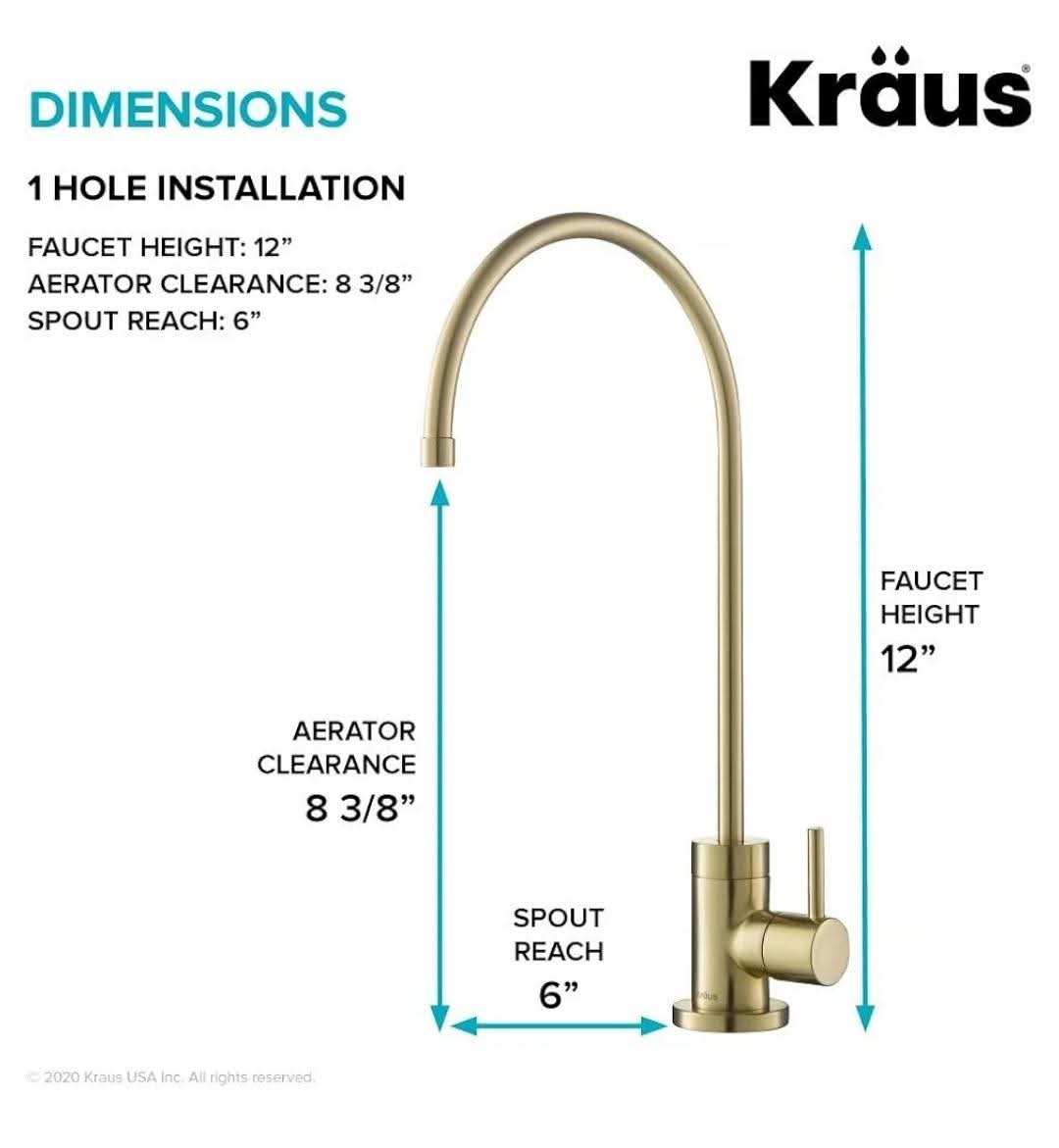 KRAUS Purita 100% Lead-Free Kitchen Water Filter Faucet in Brushed Gold, FF-100BG - Image 3