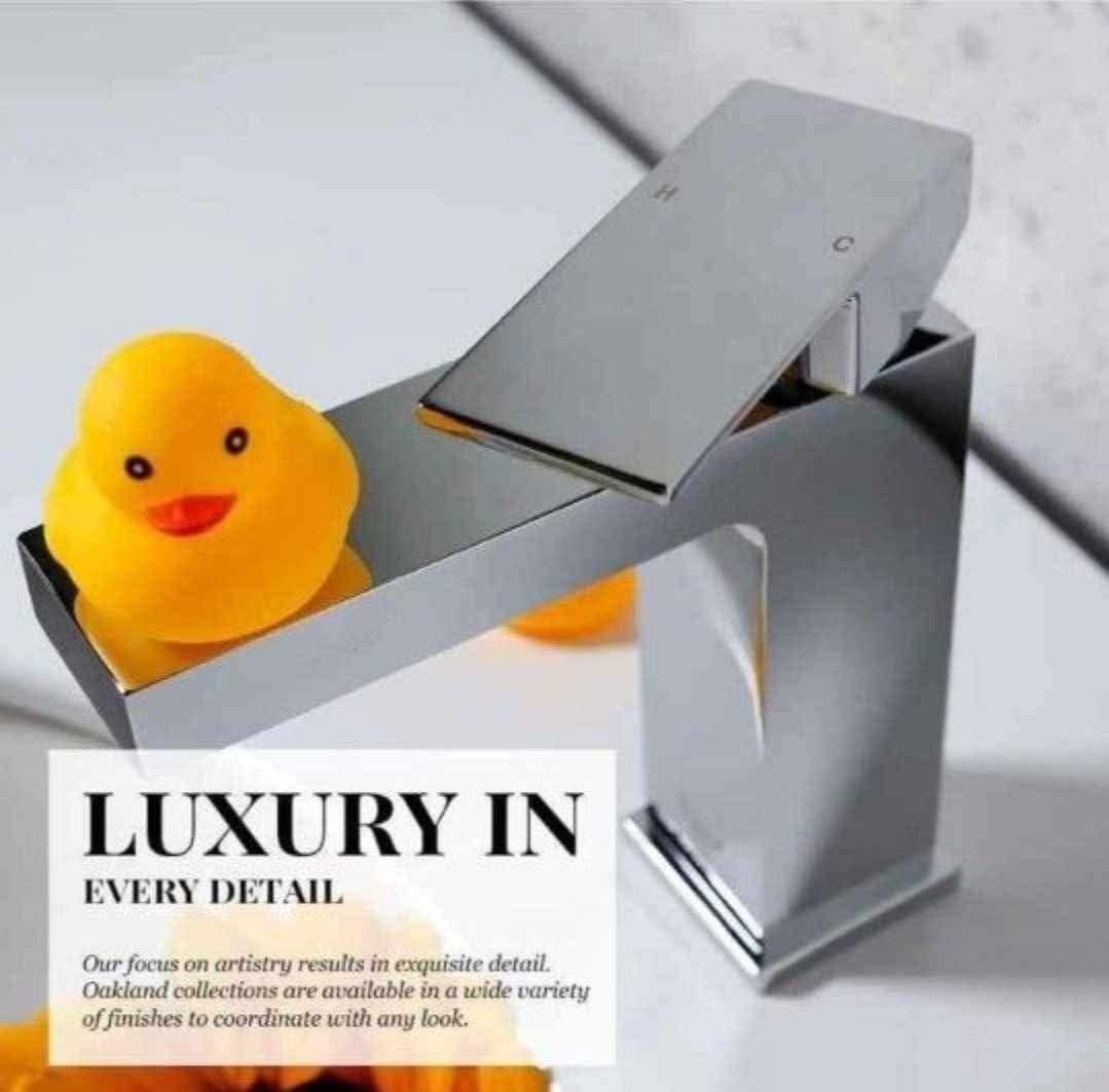 Modern Single Handle Bathroom Sink Faucet, Chrome - Image 9