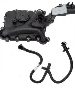 Engine Crankcase Vent Valve Oil Separator with Hose Tube Replacement Fit for Audi