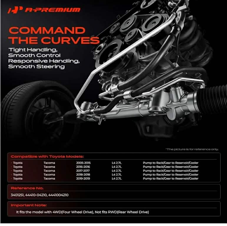 Power Steering Pressure & Return Hoses Line Assembly - Image 4