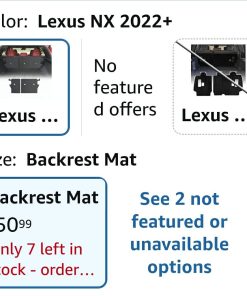 Alternative view of Rear 2pc Seat Back Cover Backrest Protector for Lexus