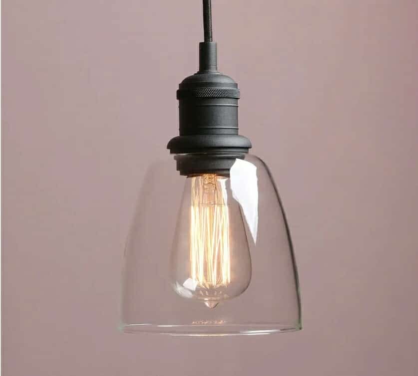 Light Vintage Industrial Chandelier Pendant Light with Glass Shad - Image 6