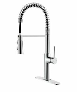 22‘’ Extra-Tall Polished Chrome Kitchen Faucets, Commercial High Arc Single Handle Kitchen Faucets with Pull Down Sprayer