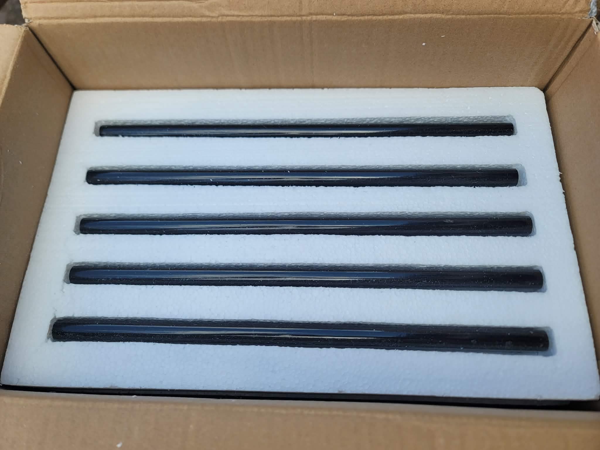 Black 15 Pack Marble Pencil Tile, 0.5"X12" Polished Marble Tile Edge Trim3 - Image 2