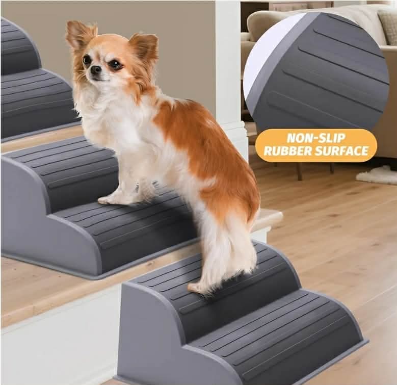 2-Step Modular Dog Ramp - Portable Non-Slip Stairs for Small Dogs with High Support, 9.5" D Lightweight Plastic Pet Steps - Image 7