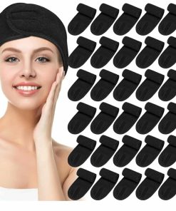 30 Pack Spa Headband Facial Esthetician Hair Wrap for Women Adjustable Makeup Sports Shower Stretch Towel