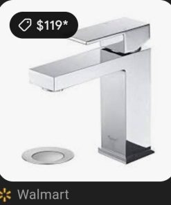 Modern Single Handle Bathroom Sink Faucet, Chrome