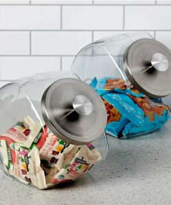 Anchor Hocking Penny Candy Jar 1 Gallon Glass Jar with Lid, Set of 2 Jars