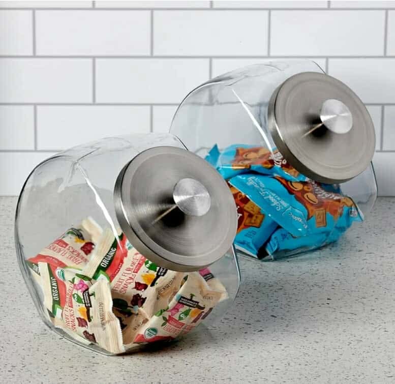 Anchor Hocking Penny Candy Jar 1 Gallon Glass Jar with Lid, Set of 2 Jars