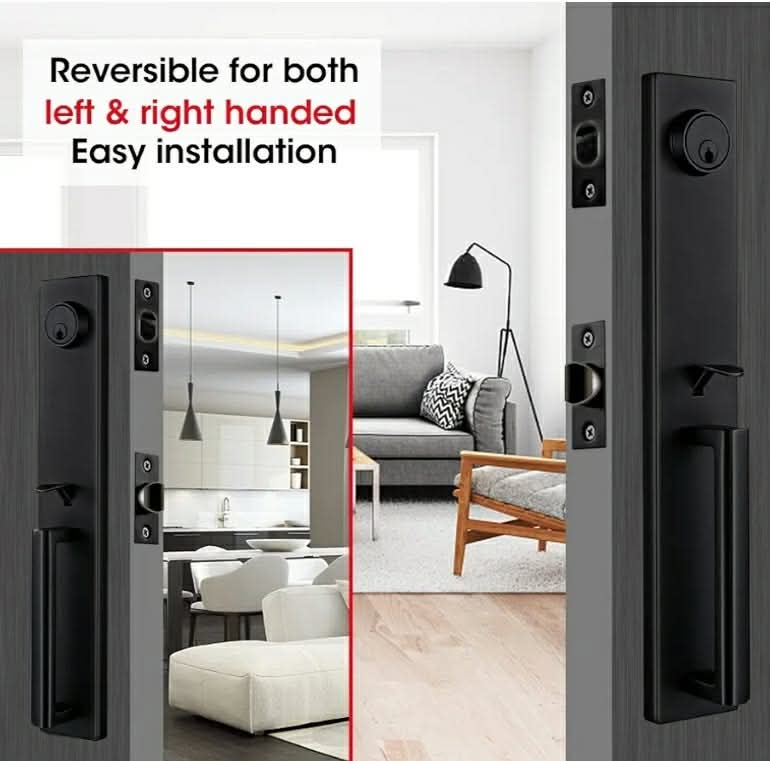 Iron Black Front Double Door Handleset (KEYED HANDLESET) - Image 5