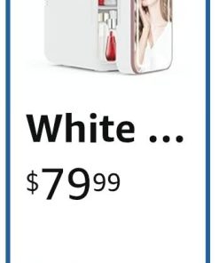 Alternative view of Mini Fridge for Bedroom, 6L Skincare Fridge with Dimmable LED Light Mirror