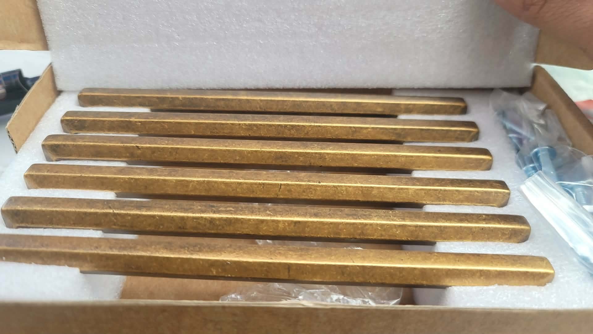 Antique Brass zinc Alloy Solid Cabinet pulls, 6 Pack Vintage Brass 6-1/4 Inch - Image 3