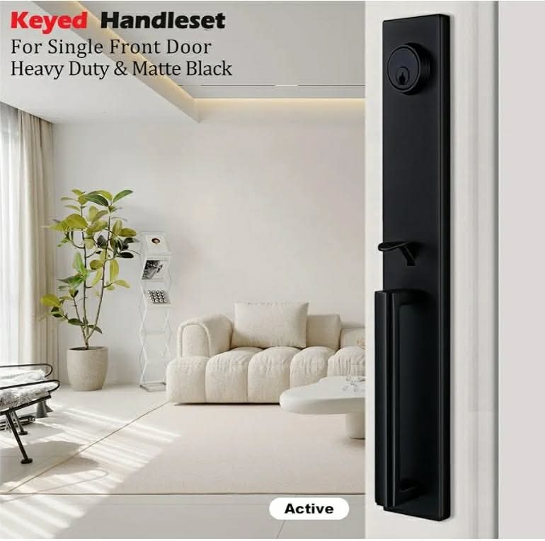 Iron Black Front Double Door Handleset (KEYED HANDLESET) - Image 11