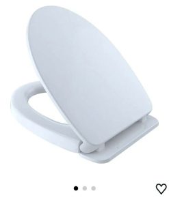 TOTO SoftClose Slow Close Elongated Toilet Seat and Lid, Cotton White