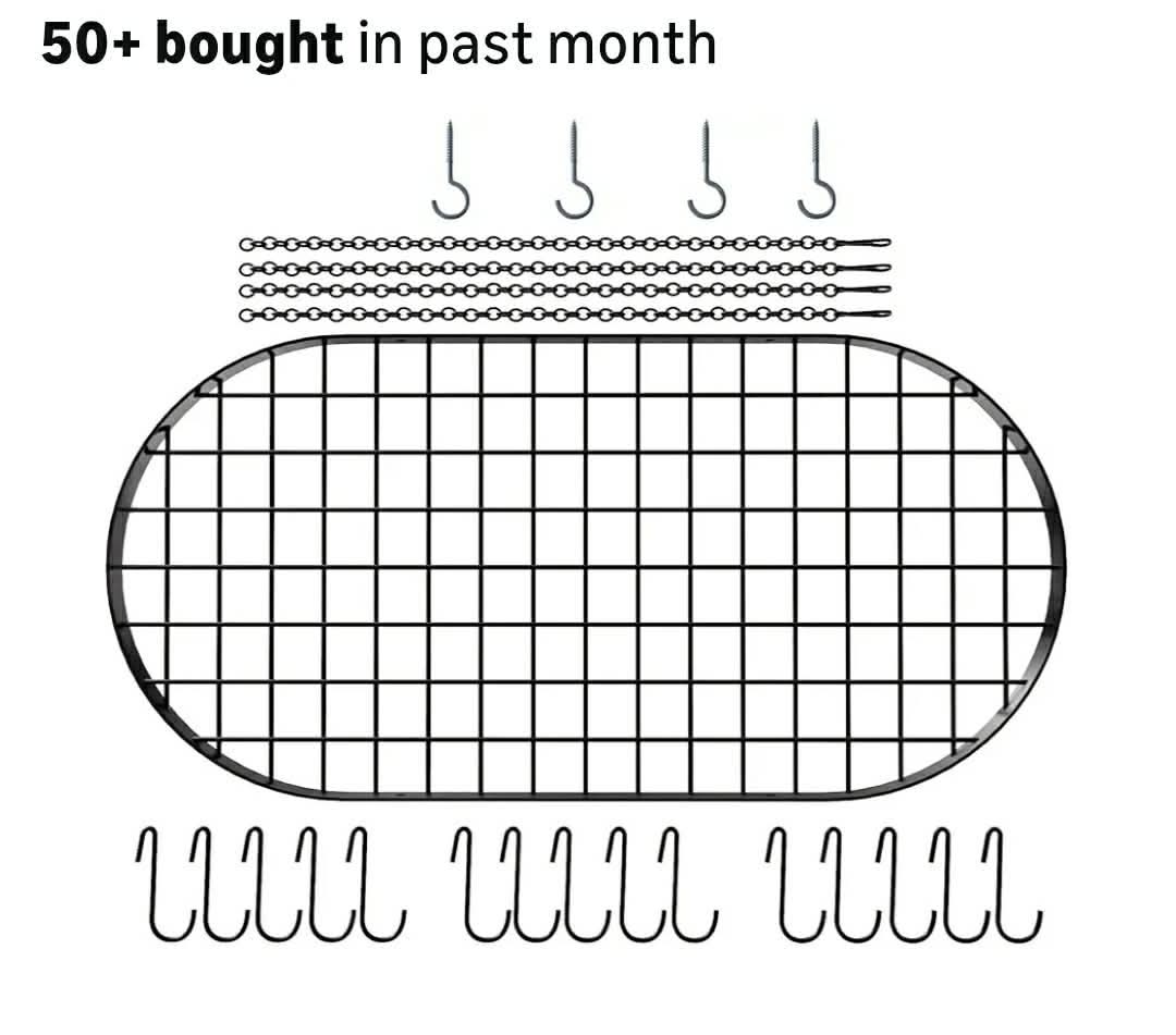 Heavy-Duty Hanging Pot Rack - 33x17 Inches - Stylish Black Alloy Steel Ceiling Storage - Image 10