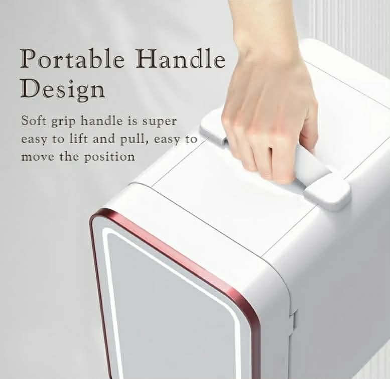 Mini Fridge for Bedroom, 6L Skincare Fridge with Dimmable LED Light Mirror - Image 7