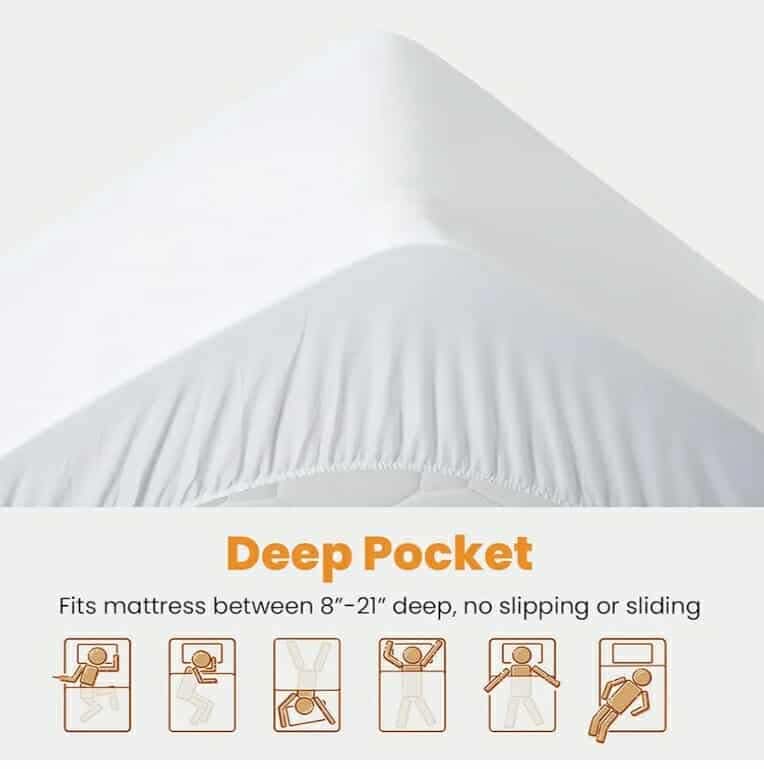 Twin XL Mattress Pad - Cooling Breathable Mattress Topper, Quilted Fitted Mattress Protector, Pillow Top Mattress Cover with 8-21" Deep Pocket, Soft, Machine Washable, White, Twin Extra Long - Image 7