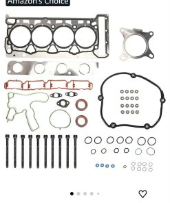 Head Gasket Set with Bolts, 2.0L, for Audi A4, Q5, A6, A3, A5, TT Quattro, for Volkswagen Tiguan CC Eos GTI Beetle Passat, 2008-2013, 2.0L DOHC Turbocharged, HS26455PT ES72310 (64pcs)