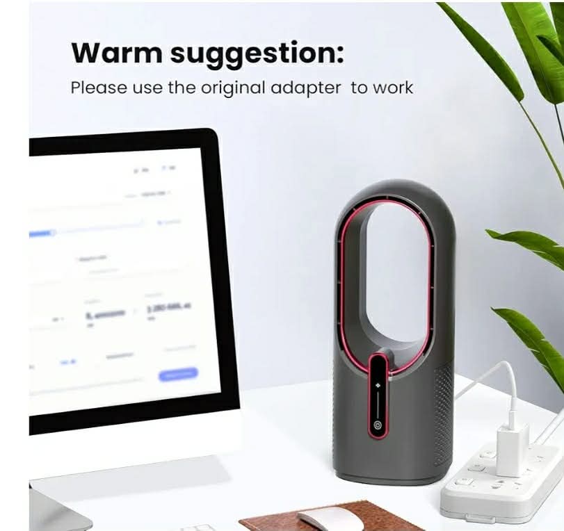 Desk Fan Bladeless, 11.8 Inch Office Fan Small, Quiet, 3 Speed Adjustment, Touch Control, Easy to Clean, Desk Fan - Image 11