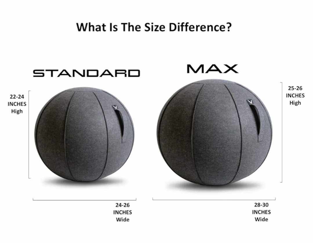 Premium Ergonomic Sitting Ball Chair, Felt, Standard Size (22 to 24 inches) - Image 9