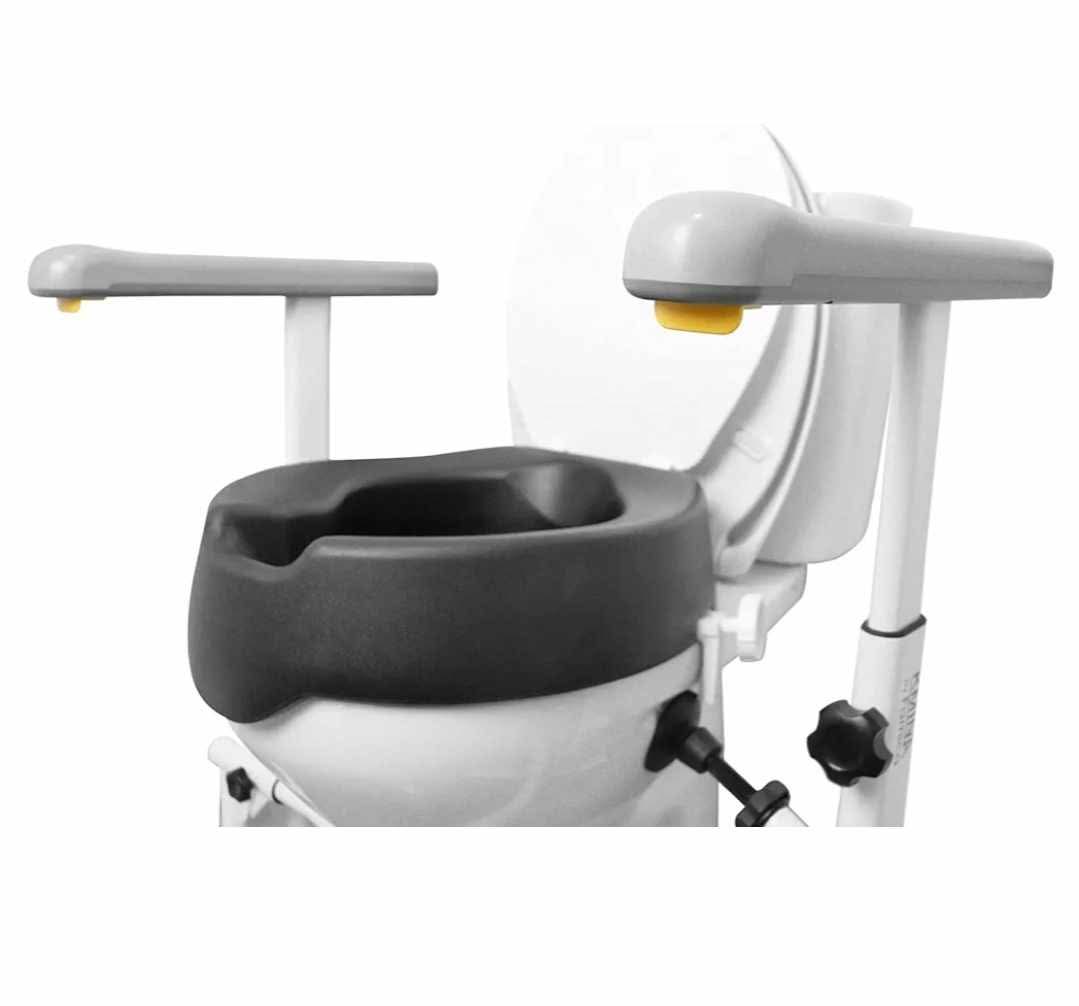 KMINA Toilet Safety Rails and Raised Toilet Seat, Heavy Duty Frame with Handles, Adjustable Height and Width, Handicap Grab Bars - Image 7