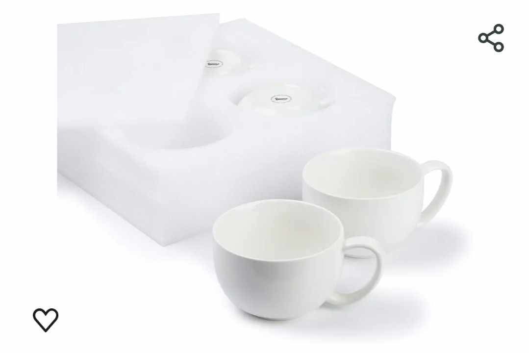 Porcelain 22oz Large Coffee Mugs Set of 4, Large Soup Mug with Handles - Image 7