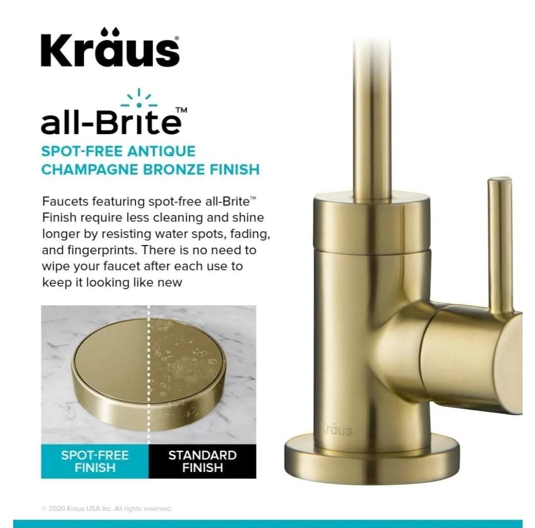 KRAUS Purita 100% Lead-Free Kitchen Water Filter Faucet in Brushed Gold, FF-100BG - Image 6