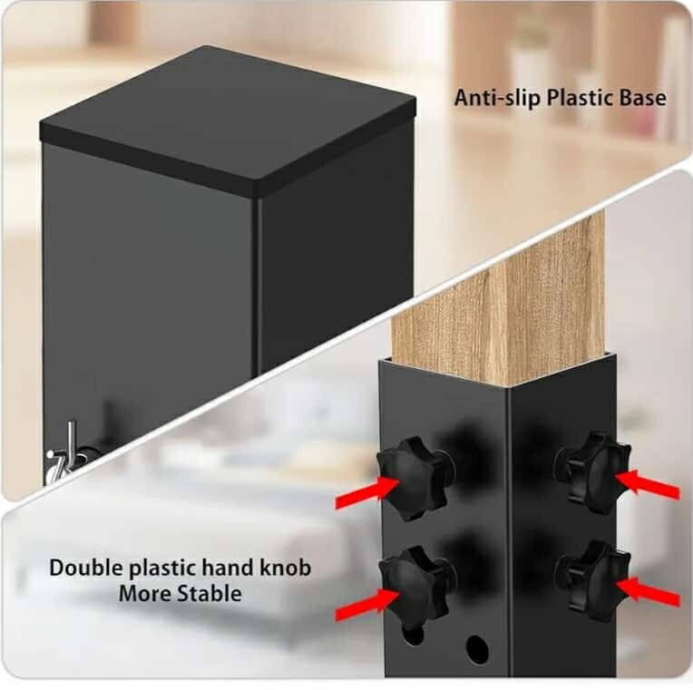 4 Pack Carbon Steel Dorm Bed Riser 3.15" Diameter Metal Bed Riser - Image 8