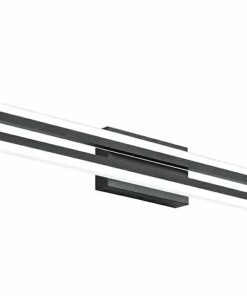 40" Light Fixtures Over Mirror Bathroom Vanity Light Fixtures Black Modern Light Fixture 6000K